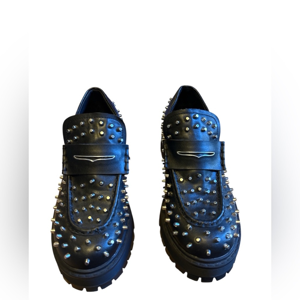 Steve Madden Women Malvern Faux Leather Stud Fashion Loafer